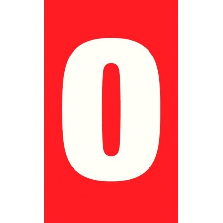 Pictogramme Adh sif Chiffre 0 ROUGE Stedis