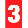 Pictogramme "Chiffre 3" ROUGE