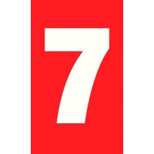 Pictogramme "Chiffre 7" ROUGE