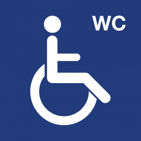 Pictogramme "Toilettes Personnes Handicapées" BLEU