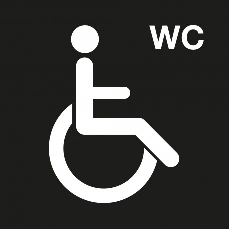 Pictogramme "Toilettes Personnes Handicapées" NOIR