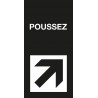 Pictogramme "Poussez" Format vertical NOIR