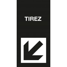Pictogramme "Tirez" Format vertical NOIR