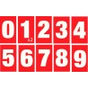 Kit de numérotation des pompes - 1 à 10 - Rouge