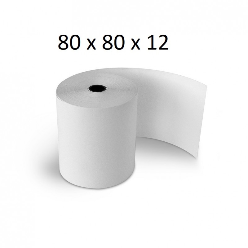 Carton 25 rouleaux papier thermique 80mm sans bpa, fsc