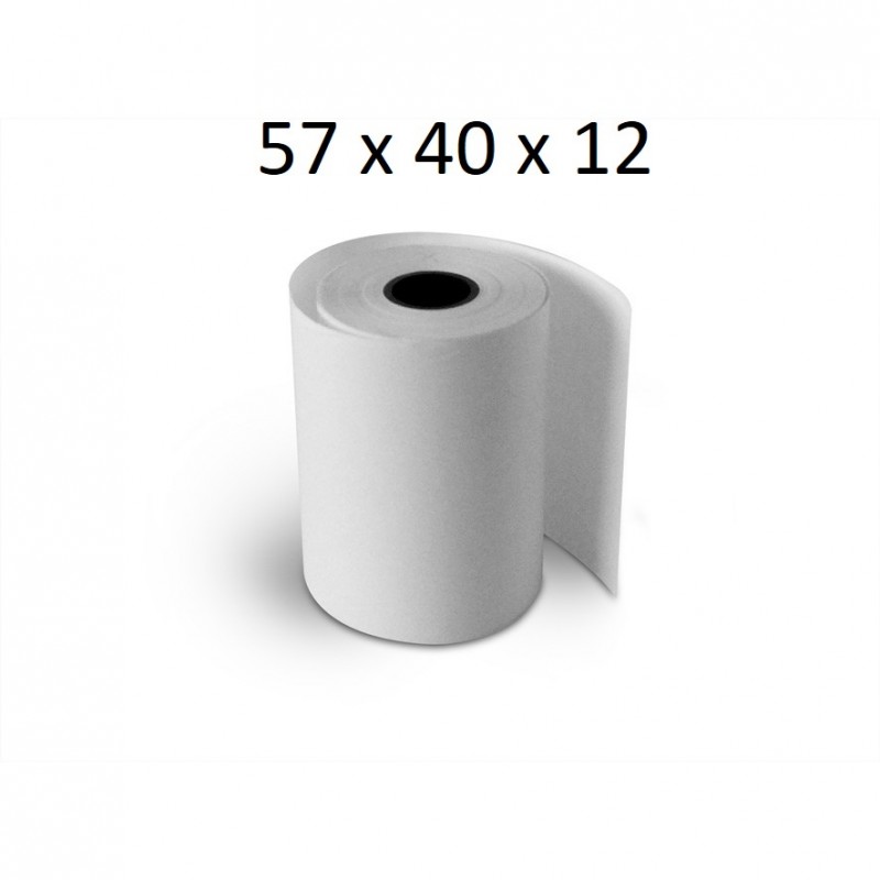 50 rouleaux de papier thermique 57/18/12 Ø 40 mm HKR-Welt Lot de 50 rouleaux de papier thermique certifié EPA 