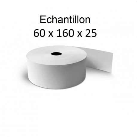 60x160x25 - Echantillon de 1 Rouleau de caisse thermique - sans Bisphénol A