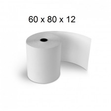 60x80x12 - Carton 50 Rouleaux de caisse thermiques - sans Bisphénol A